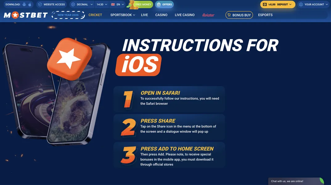 Mostbet App Bangladesh for iOS