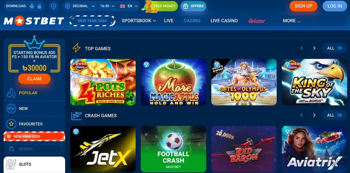 Slots and Top Providers