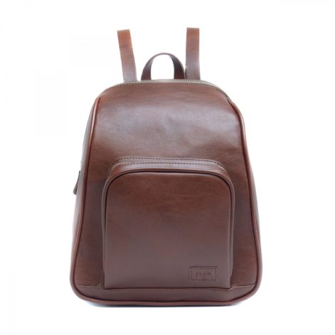 Leia - Brown Backpack With Two Zippers